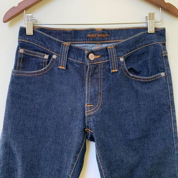 Nudie Slim Cut Dark Wash Jeans - Picture 3 of 7